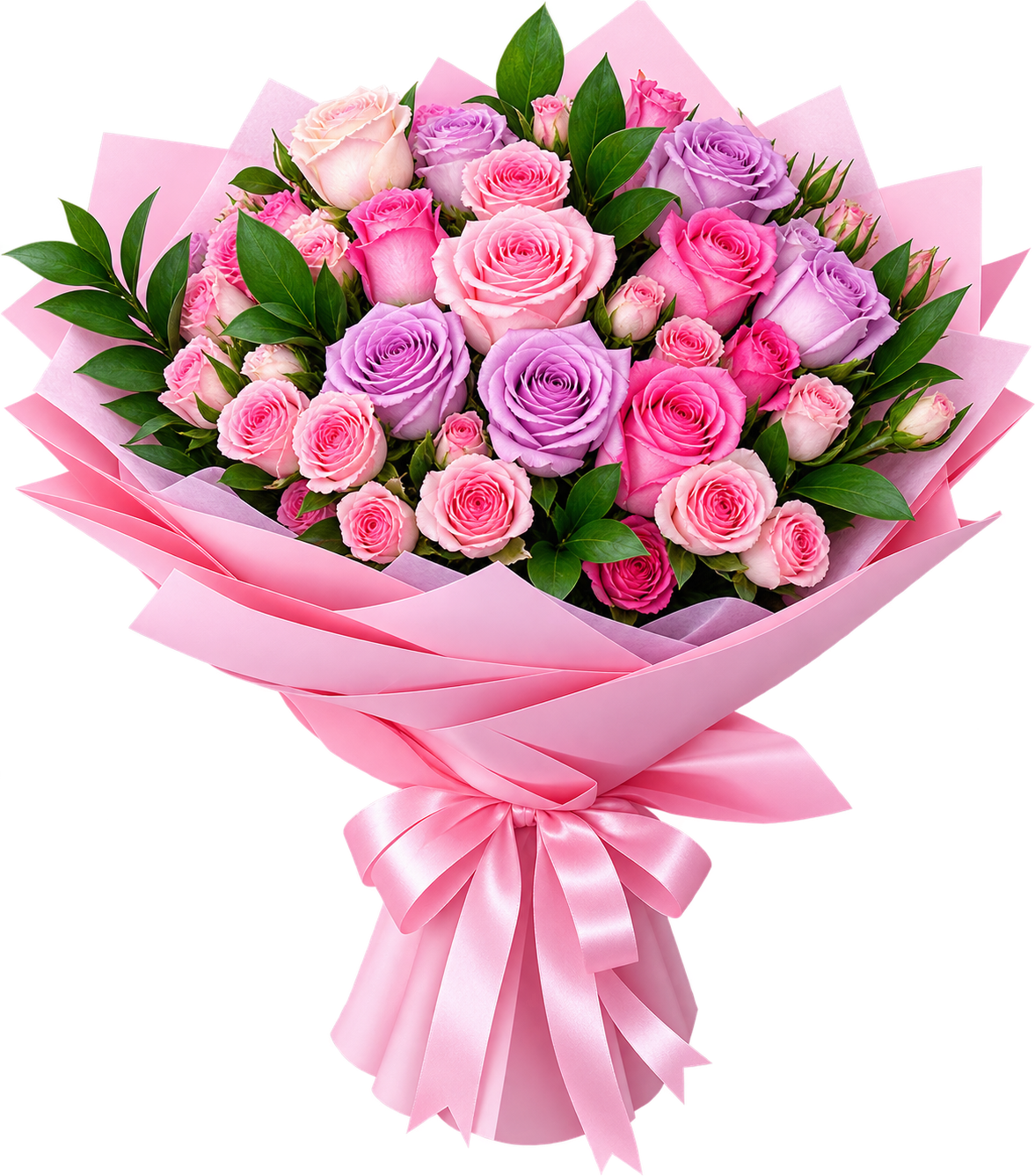 Pink & Lavender Rose Bouquet – Same-Day Flower Delivery Dubai