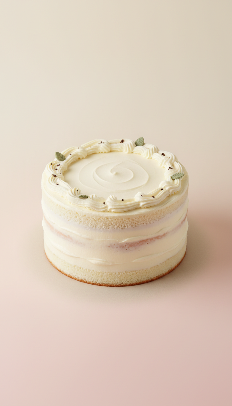 Artisanal vanilla cream cake